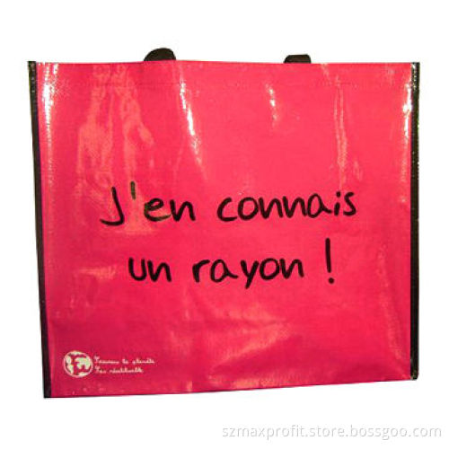 Red PP Woven Shopping Bag